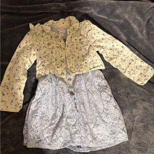 Little Lass Blue Lace Dress and Jean jacket